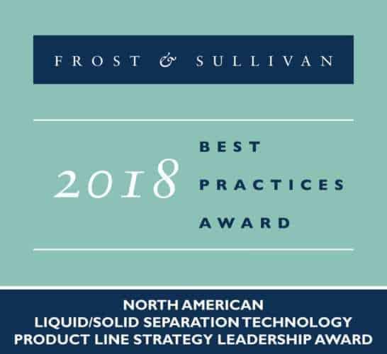 Huber Technology Earns Acclaim from Frost & Sullivan for its Region-centric Liquid/Solid Separation Technology for the North America Market