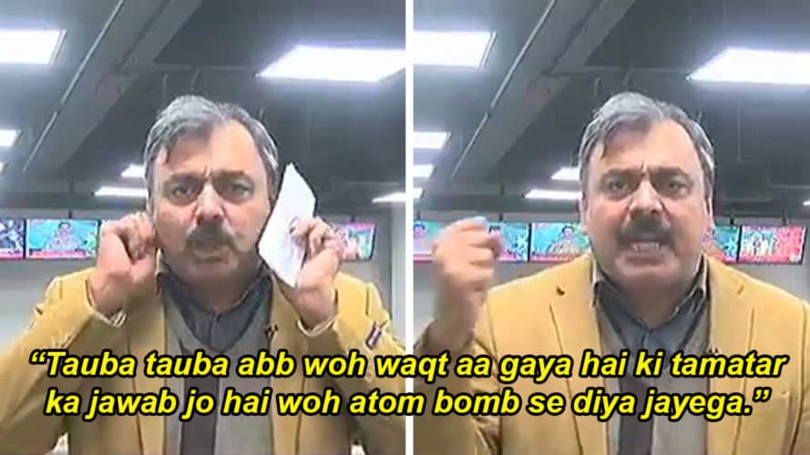 Atom Bombs For Tomatoes In Tomato Tamasha In Pakistan: Pakistani Journalist Qaiser Khokhar's TAUBA- TAUBA video goes viral  😁 😂 🤣 😅 😆😬