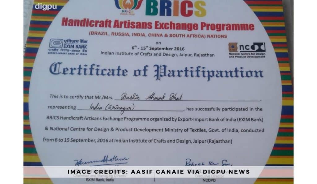 Bashir Ahmad Bhat – The Man Who Embellished The Craft Of Embroidery - Digpu