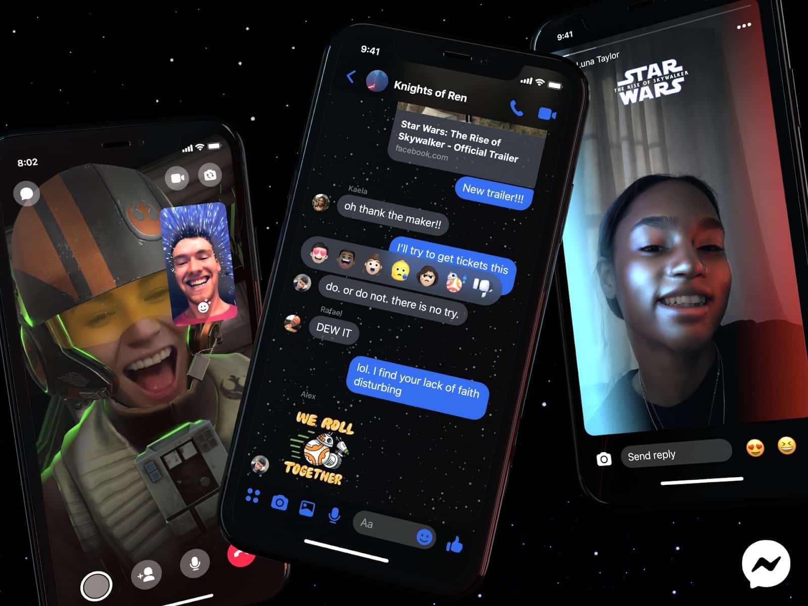 Facebook rolls out Star Wars theme for Messenger