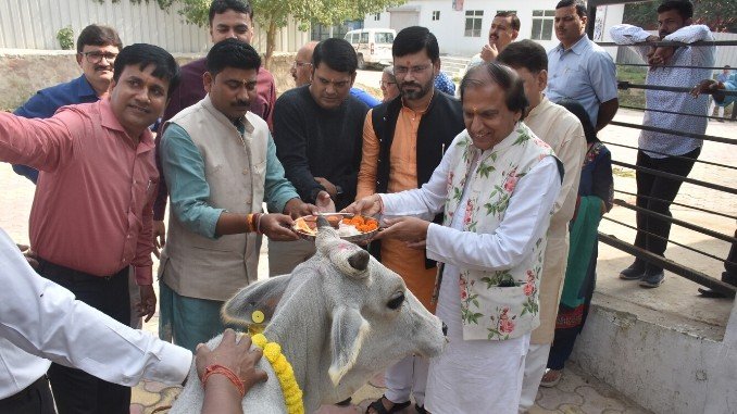 Dinesh Shahra Foundation Conducts Gau Shakti Abhiyan At Kanha Upvan Gaushala Near Banaras - Digpu