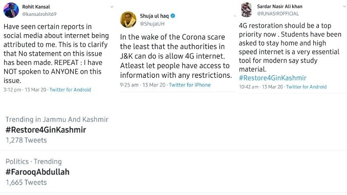 Restore 4G in Kashmir: Hashtag trending as netizens demand 4G Internet in Kashmir - Digpu