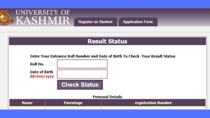 University of Kashmir declares results of Entrance Test 2020 - Education News Kashmir