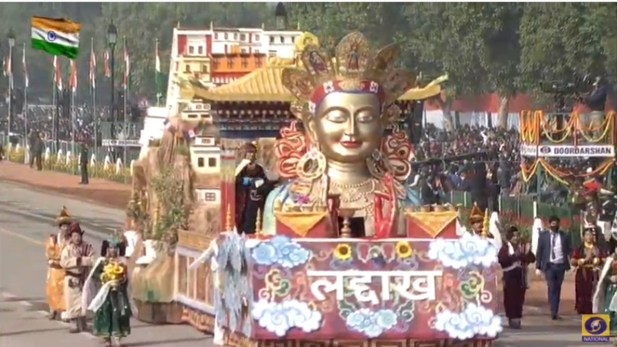 The tableau of Ladakh features in Republic Day parade
