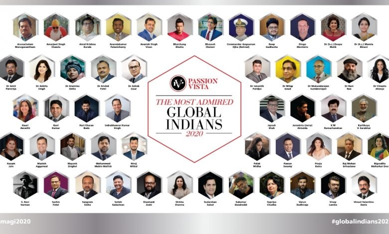 Passion Vista Most Admired Global Indians 2020 -Unified Brainz
