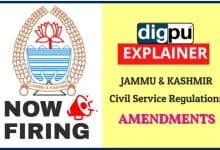 Changes in Jammu & Kashmir Civil Service Regulations