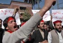 Pashtuns protest at UN headquarters against rights violations in Pakistan