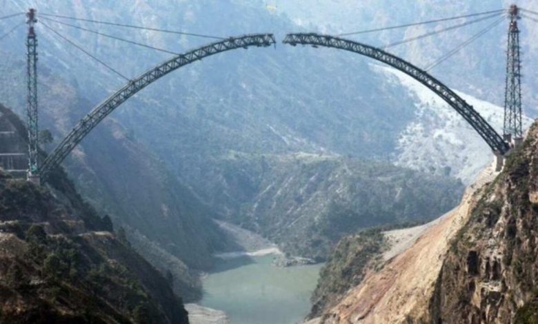 Indian Railways completes arch bottom of Chenab Bridge