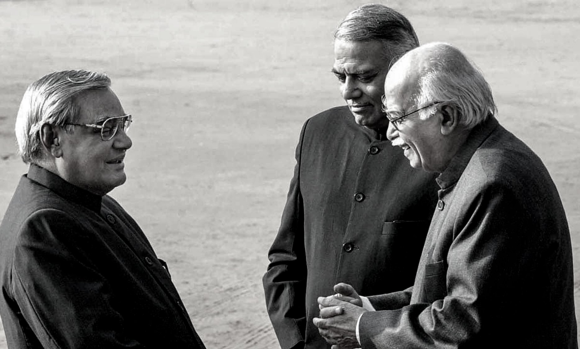 Yashwant Sinha With Atal Bihari Vajpayee and LK Advani