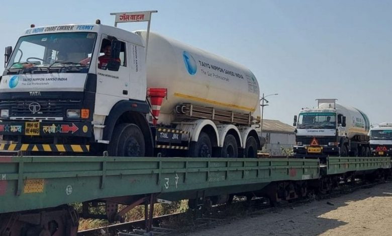 Railways delivered nearly 1125 MT of Liquid Medical Oxygen to various states
