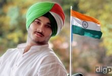 A young man wearing tricolour turban