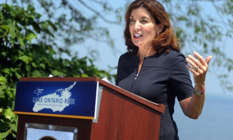 Democrat Kathy Hochul becomes the first female governor of New York