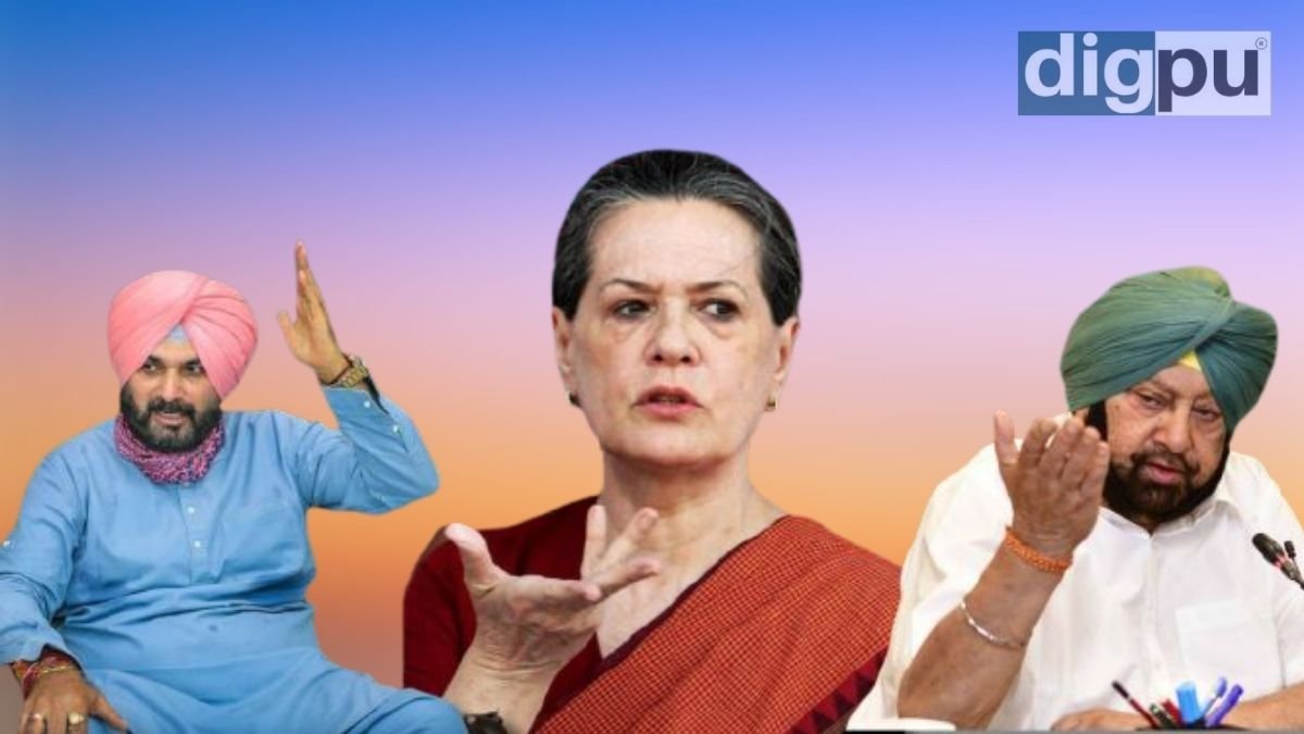Navjot Singh Siddhu - Sonia Gandhi - Captain Amarinder Singh - Punjab elections 2022