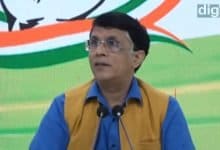 Senior leader Pawan Khera during a press conference