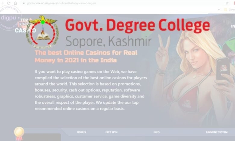 Bizarre! Govt Degree College Sopore naively promoting online gambling