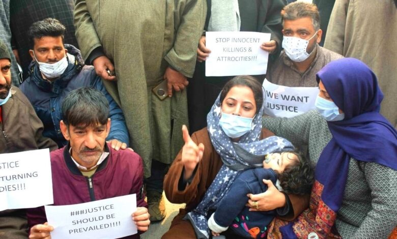Relatives of those slain at Hyderpora hold protests, demand fair investigation and remains of slain