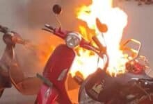 electric 2-wheeler fire