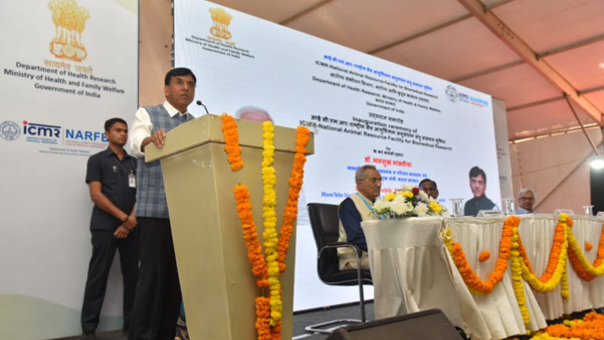 Union Minister for Health and Family Welfare, Dr. Mansukh Mandaviya inaugurates ICMR-NARFBR (National Animal Resource Facility for Biomedical Research) at Genome Valley, Hyderabad