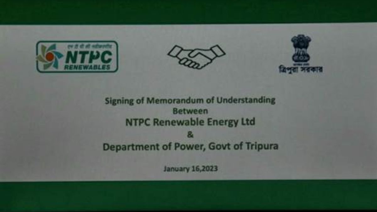 NTPC REL signs MoU with the Government of Tripura for collaboration in Renewable Energy Development
