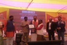 Shri Rajeev Chandrasekhar felicitates 200 tribal women who successfully completed their training under the Grameen Udyami Program in Jharkhand