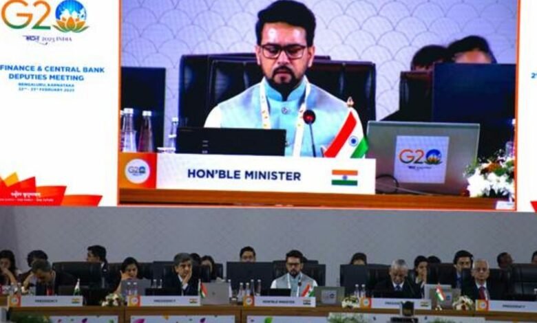 Shri Anurag Thakur addresses the inaugural session of the 2nd Finance and Central Bank Deputies (FCBD) Meeting in Bengaluru