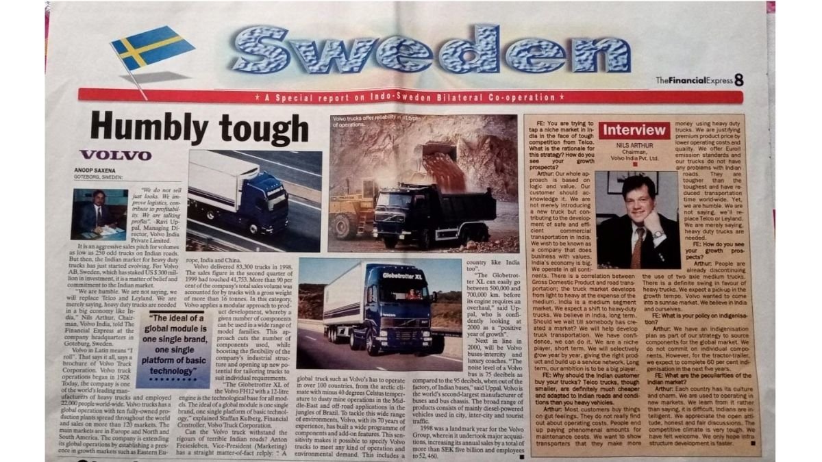 Volvo News in Sweden Newspaper 