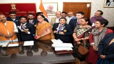 Minister of Social Justice and Empowerment felicitates Abilympics winners of Team India
