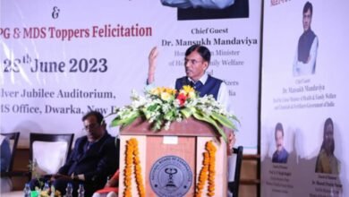 Dr Mansukh Mandaviya delivers the keynote address at the 42nd Foundation Day of the NBEMS