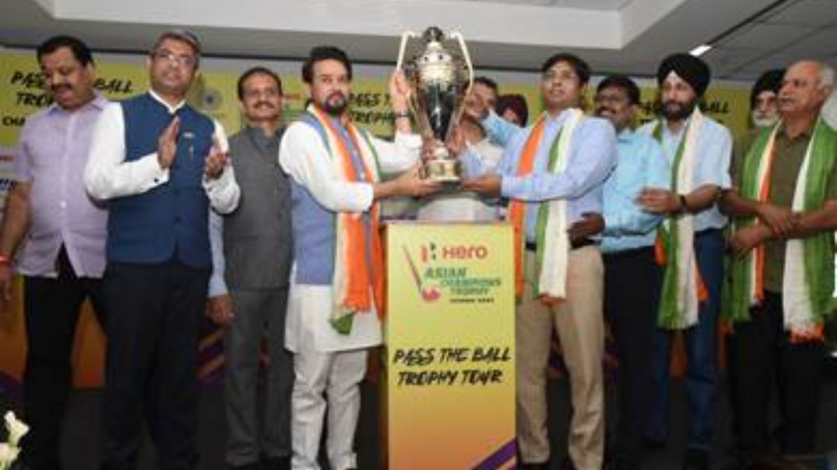 Shri Anurag Singh Thakur unveils trophy for Hero Asian Champions Trophy 2023