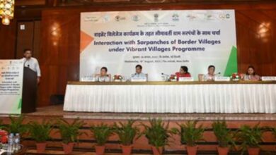 Ms V. Vidyavathi holds interactive sessions with sarpanches of villages covered under the Vibrant Villages Programme