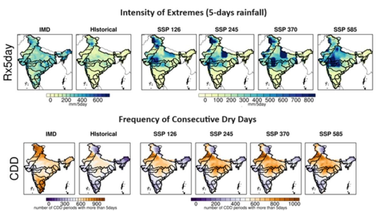 Hydroclimate extremes will be more intensified in near-future over the Indian River Basins (IRBs)
