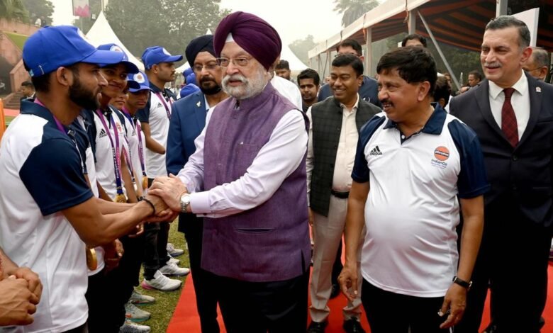 Union Minister Hardeep S Puri congratulates para-athletes for their Stellar Performance at the 4th Asian Para Games