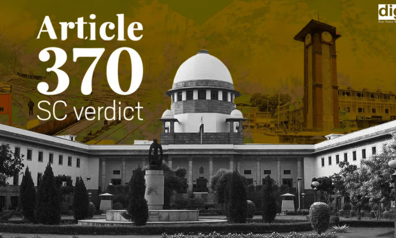 The Supreme Court gives a green flag to the scrapping of Article 370.