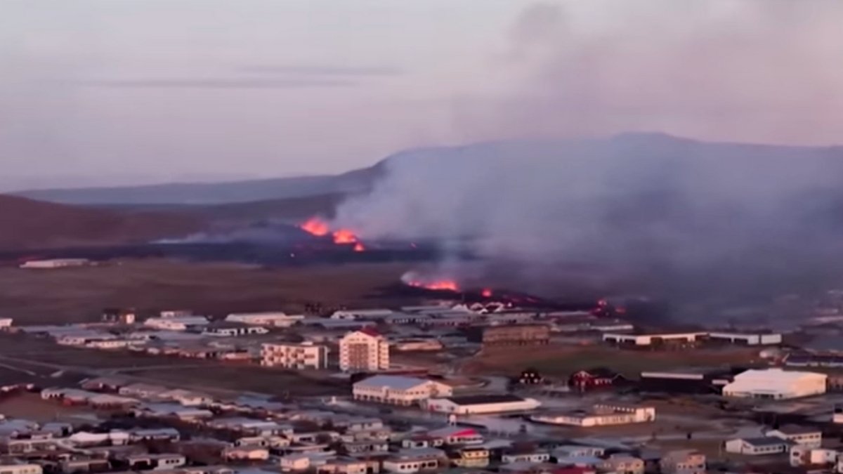 Icelandic Volcano Unleashes Fresh Eruption, Threatening Grindavík Town