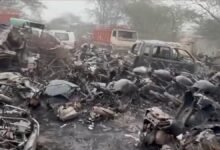 Fire at the Delhi Police Training School, devastating 450 Vehicles