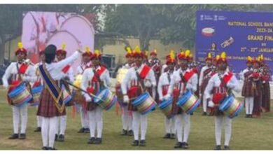 Shri Sanjay Kumar attends the Grand Finalé of the National School Band Competition 2023-24