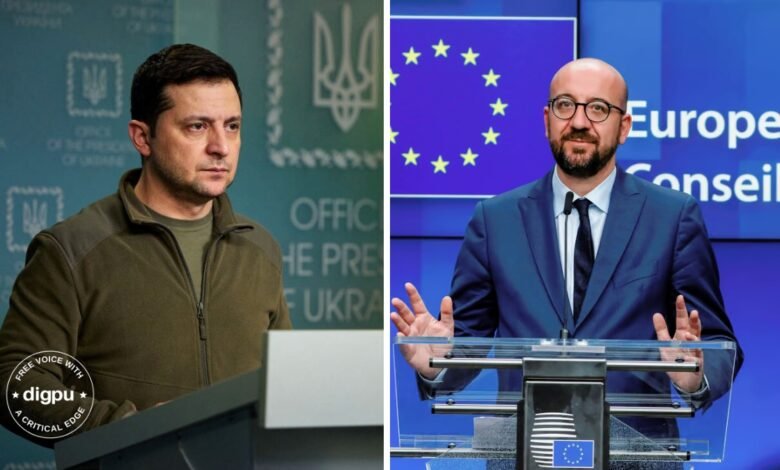 Zelensky Engages in Talks with European Council President on Ukraine's EU Accession