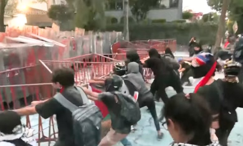 Clashes Erupt at "Urgent Action for Rafah" Demonstration Outside Israeli Embassy in Mexico City