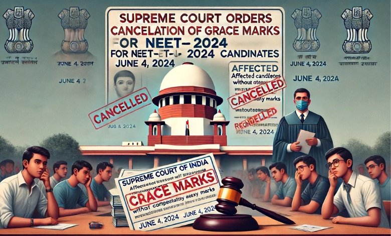 Supreme Court Orders Cancellation of Grace Marks for NEET-UG 2024 Candidates Amid Controversy