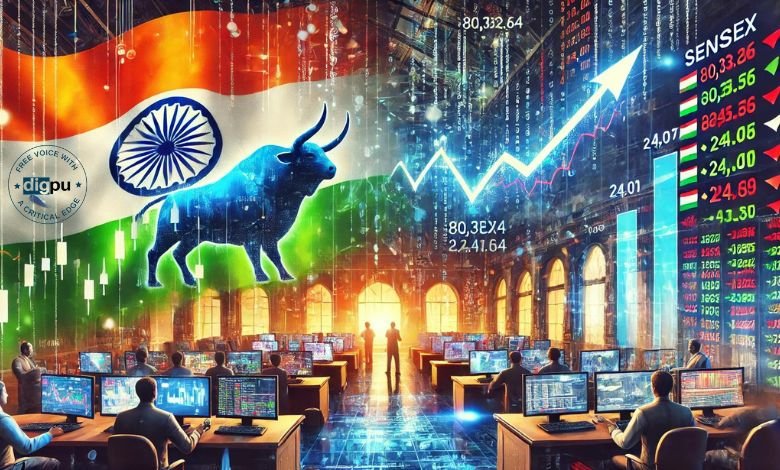 Indian Stock Market Hits Record Highs: Sensex Surpasses 80,000, Nifty Reaches New Peak
