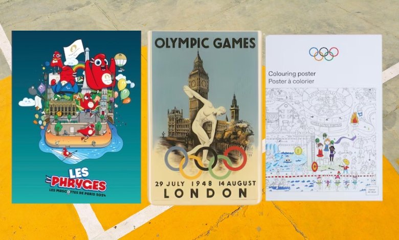 Paris 2024 olympics iconic posters