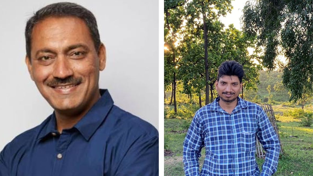 (L) YouTuber  Santosh Pandit Singh (R) (R) Rupesh Kumar freelance journalist